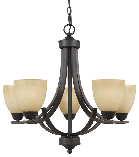 5-Light English Bronze Transitional Chandelier - Contemporary ... in Understanding Bronze With Antique Brass Accents Transitional Chandeliers for Your Home