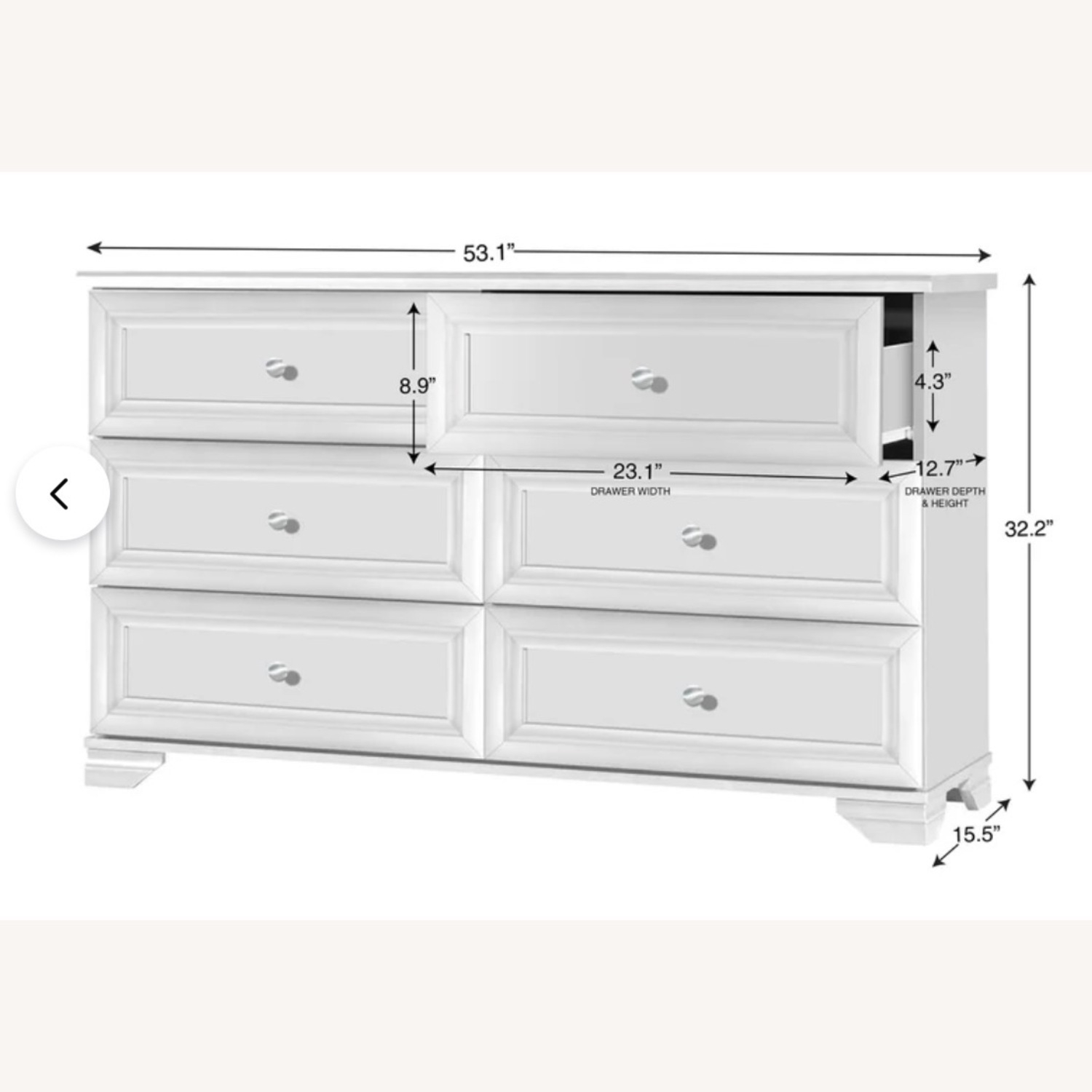6 Drawer Double Dresser - Aptdeco with regard to