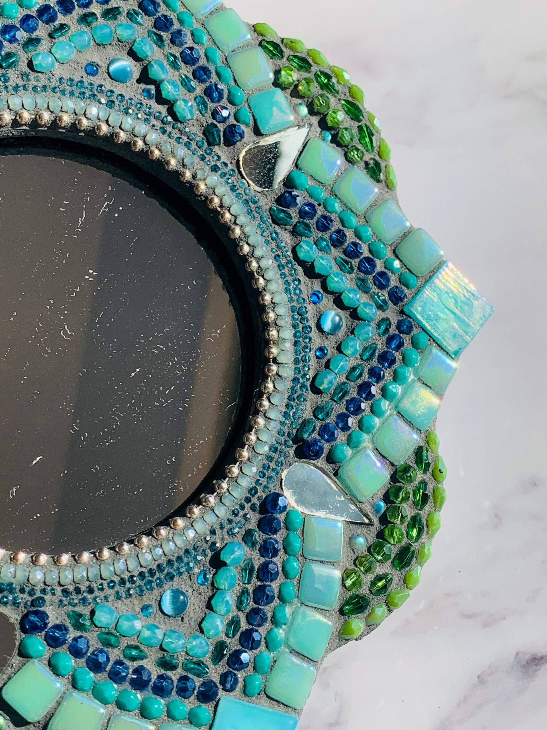 7 Kiwi Blossom Mandala Mosaic Mirror - Etsy inside A Closer Look at the Design Details of the Emma Mason Kiwi Mirror