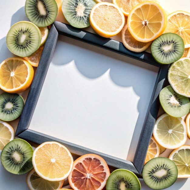 A Mirror With Kiwis And Kiwi Slices On It | Premium Ai-Generated Image throughout A Closer Look at the Design Details of the Emma Mason Kiwi Mirror