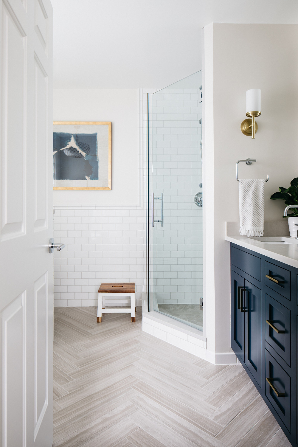 A Serene Bathroom Renovation intended for Achieving a Serene Bathroom The Impact of a Blue Vibe Frameless Mirror