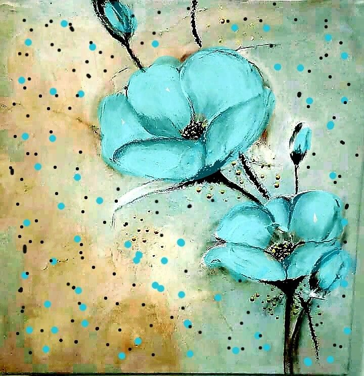 Abstract Blue Flowers Painting for Understanding the Artistic Appeal of the Designart Abstract Blue Flowers Mirror.