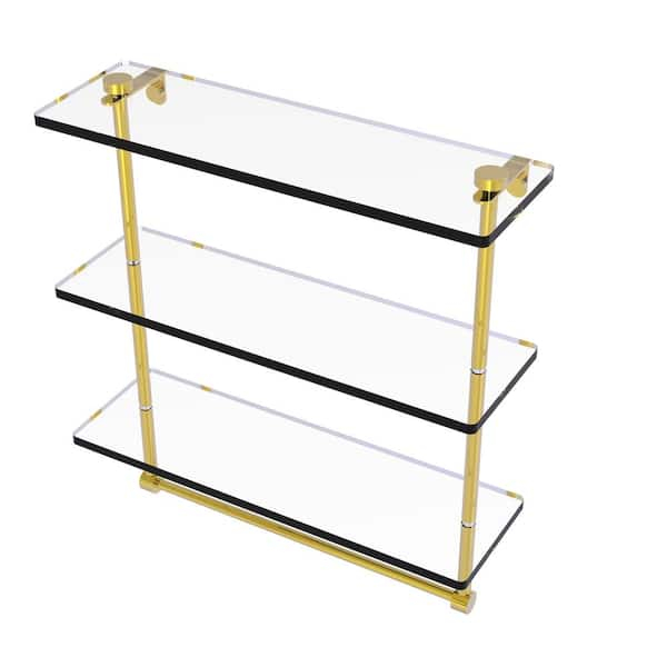 Allied Brass 16 In. Triple Tiered Glass Shelf With Integrated Towel Bar ... with Expert Tips for Installing and Maintaining Your Allied Brass 16" Triple Tiered Glass Shelf