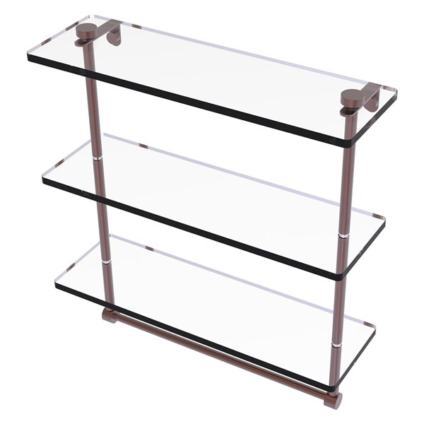 Allied Brass 16-In Triple Tiered Glass Shelf With Integrated Towel Bar ... with Expert Tips for Installing and Maintaining Your Allied Brass 16" Triple Tiered Glass Shelf