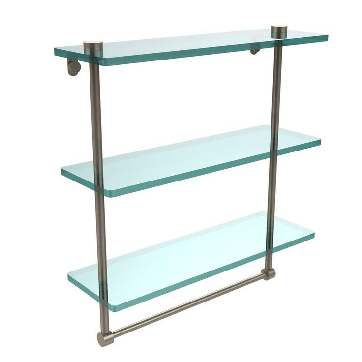 Allied Brass 16 In. W X 16 In. L Triple Tiered Glass Shelf With ... with regard to Expert Tips for Installing and Maintaining Your Allied Brass 16" Triple Tiered Glass Shelf