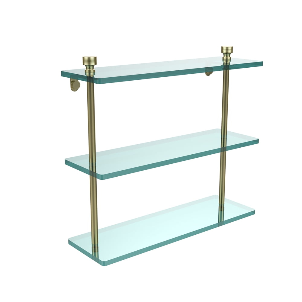 Allied Brass Ft-5/16-Sbr Foxtrot Collection 16 Inch Triple Tiered Glass ... with regard to Expert Tips for Installing and Maintaining Your Allied Brass 16" Triple Tiered Glass Shelf