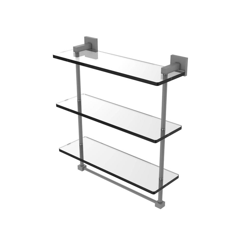 Allied Brass Montero 16 In. Triple Tiered Glass Shelf With Integrated ... intended for Expert Tips for Installing and Maintaining Your Allied Brass 16" Triple Tiered Glass Shelf