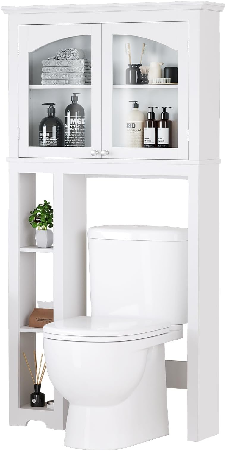 Amazon.com: Over The Toilet Storage Cabinet, Bathroom Storage Over The ... intended for