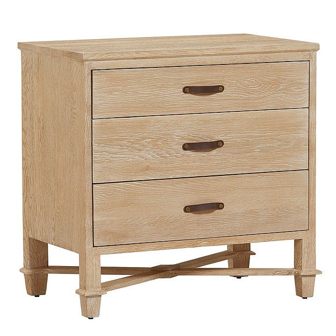 August Nightstand 3 Drawer Dresser In Whitewashed Oak In 2022 ... with regard to Why the Dexter Oak Finish 3-Drawer Dresser is a Classic Choice
