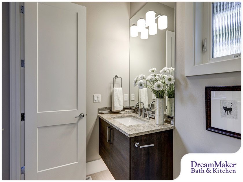 Bathroom Lighting: What To Do? within How the Aiken Collection Light Transforms a Bathroom's Ambiance