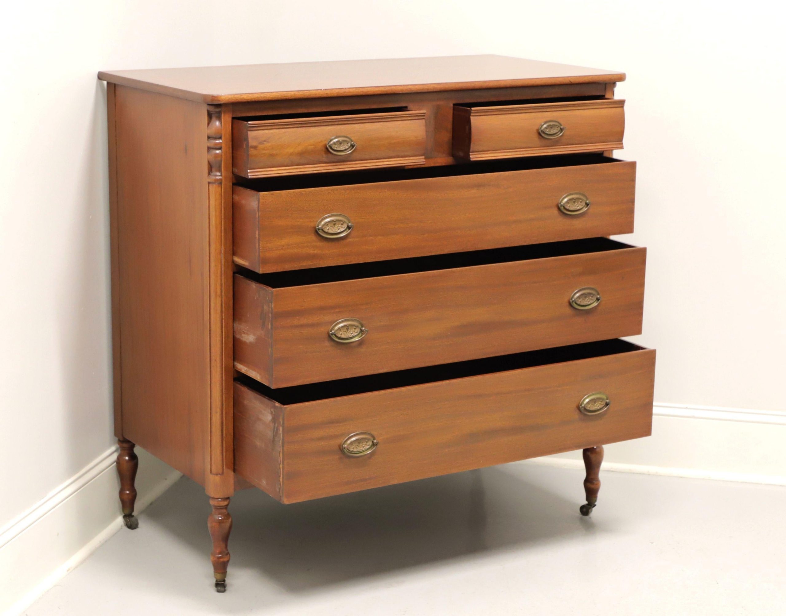 Berkey And Gay Early 20Th Century Mahogany Sheraton Style Five-Drawer ... intended for Unpacking the Franklin 5-Drawer Chest A Deep Dive into Style and Storage