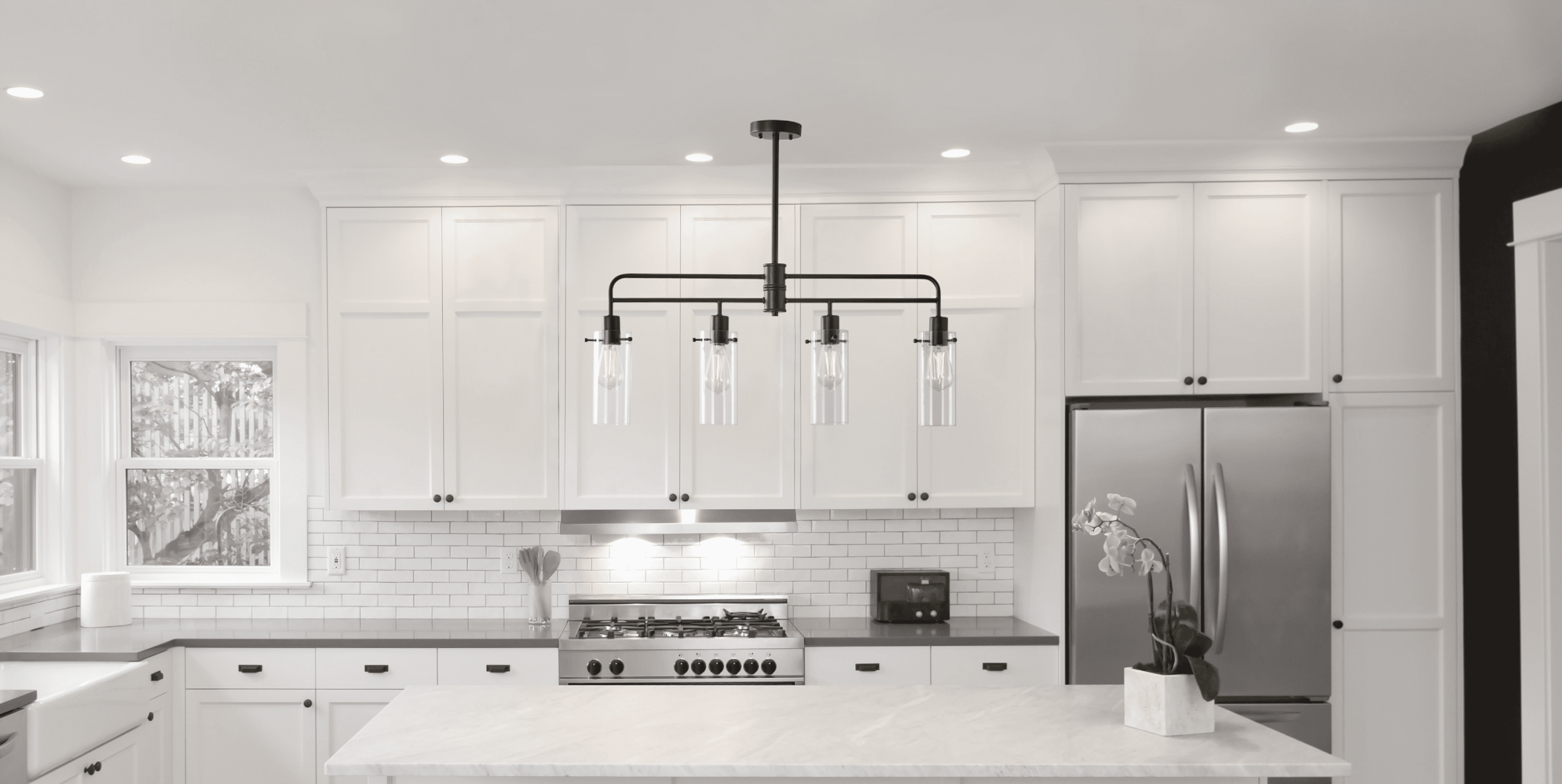 Black Kitchen Island Pendant Light – Kitchen Info intended for The Fairbank 6 Light Island Light How Matte Black Elevates Your Kitchen Ambiance