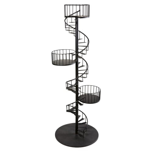 Black Metal Spiral Staircase Shelving Unit Scala | Maisons Du Monde throughout