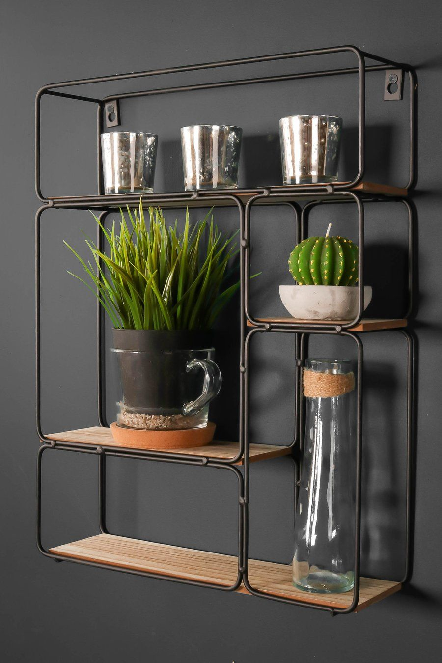 Black Metal Wall Mounted Shelving Unit At Carlos Mccaslin Blog intended for