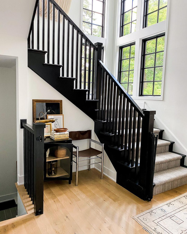 Black Stair Railing Ideas Inspiring Drama In Our Foyer, 44% Off within