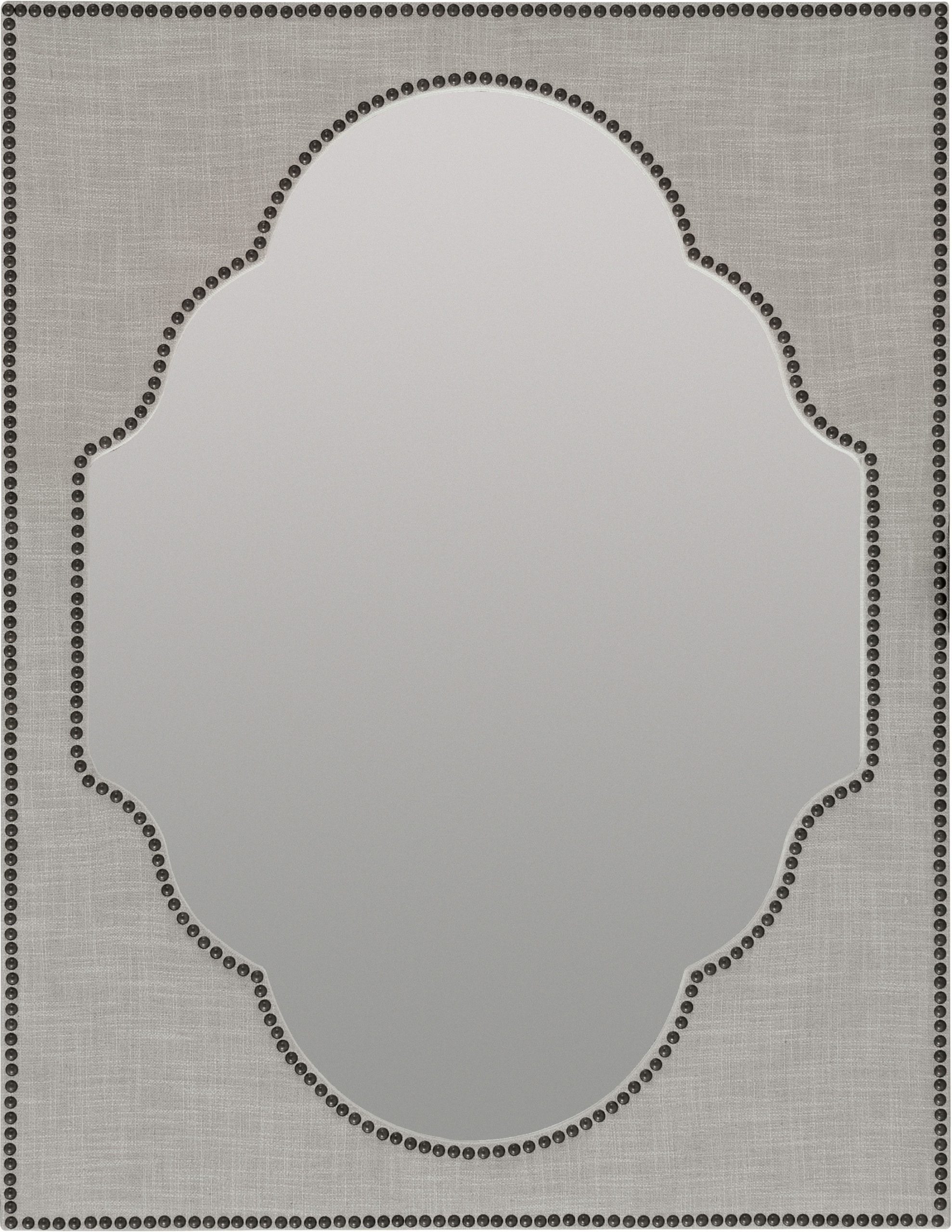 Boheme Nourmand Linen Wrapped Mirror - Globe Imports pertaining to The Boheme Verbena Bachelor's Chest A Guide to Classic Style
