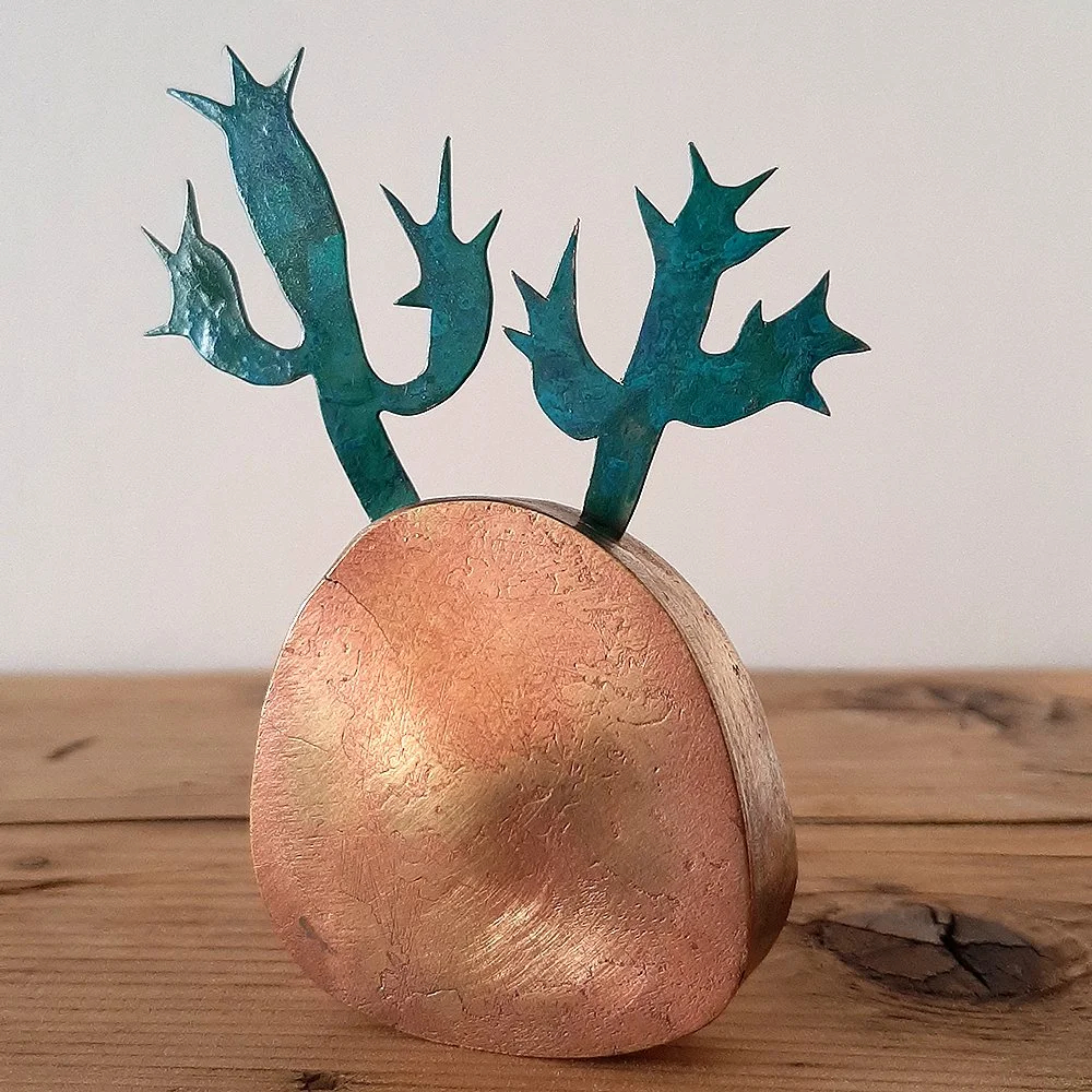 Brass Cacti Botanical Sculpture — Kerry Day Arts with regard to Discovering the Unique Charm of Hand-Painted Cacti Metal Wall Art