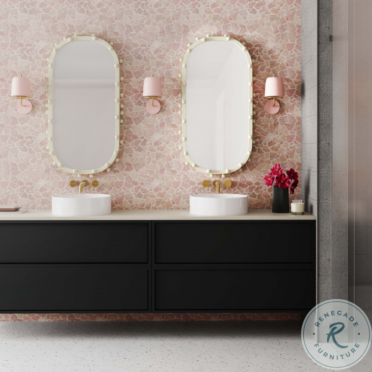 Bubbles Ivory Large Oval Wall Mirror From Tov | Coleman Furniture with
