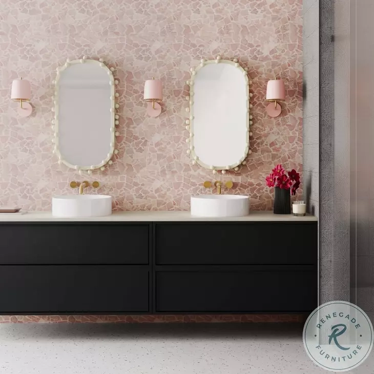Bubbles Ivory Oval Wall Mirror From Tov | Coleman Furniture pertaining to