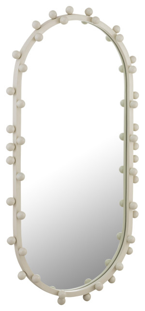 Bubbles Oval Wall Mirror, Large - Transitional - Wall Mirrors - By Tov ... pertaining to How a Bubbles Ivory Oval Wall Mirror Can Elevate Your Living Space