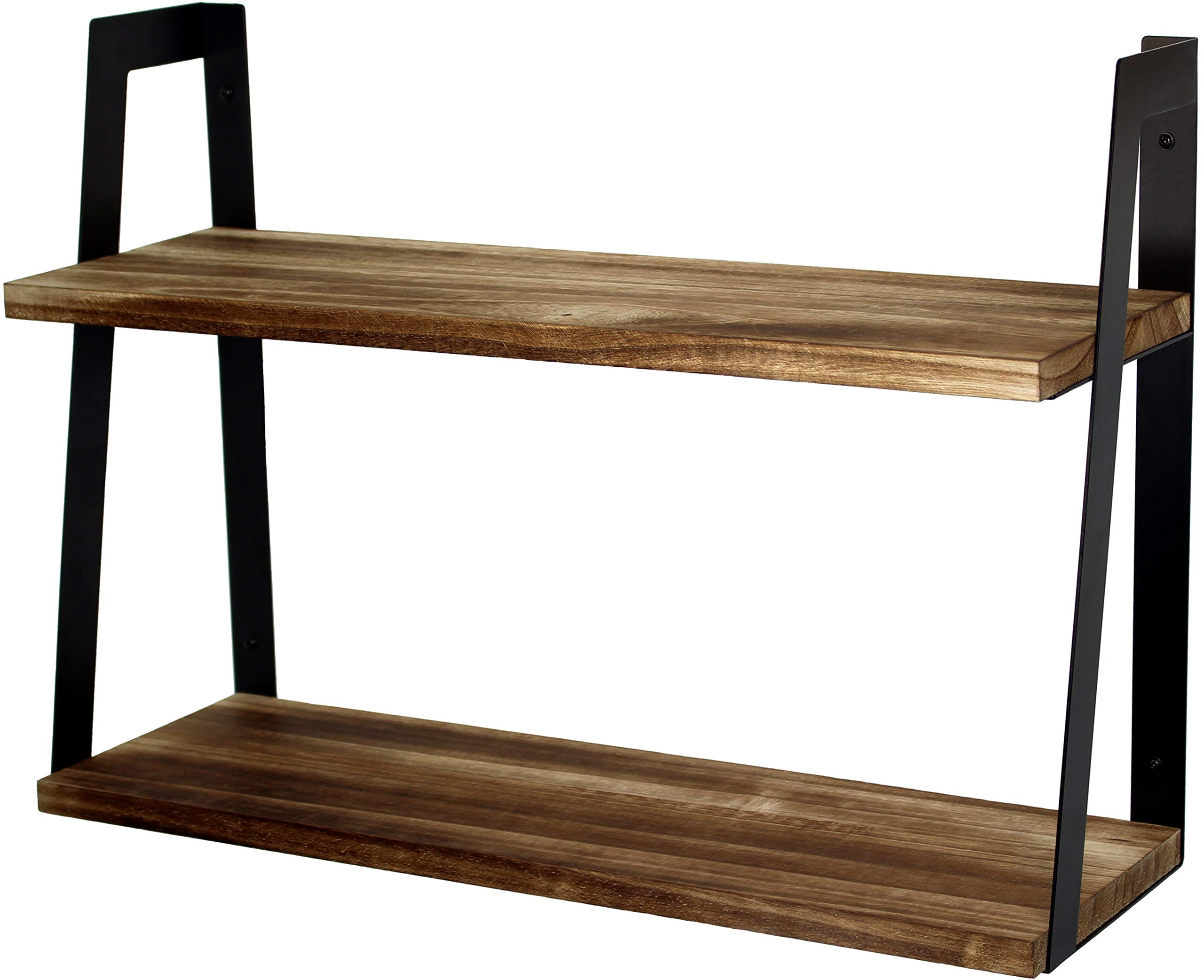 Buy Peter's Goods2-Tier Modern Rustic Floating Wall Shelves, Rustic ... regarding