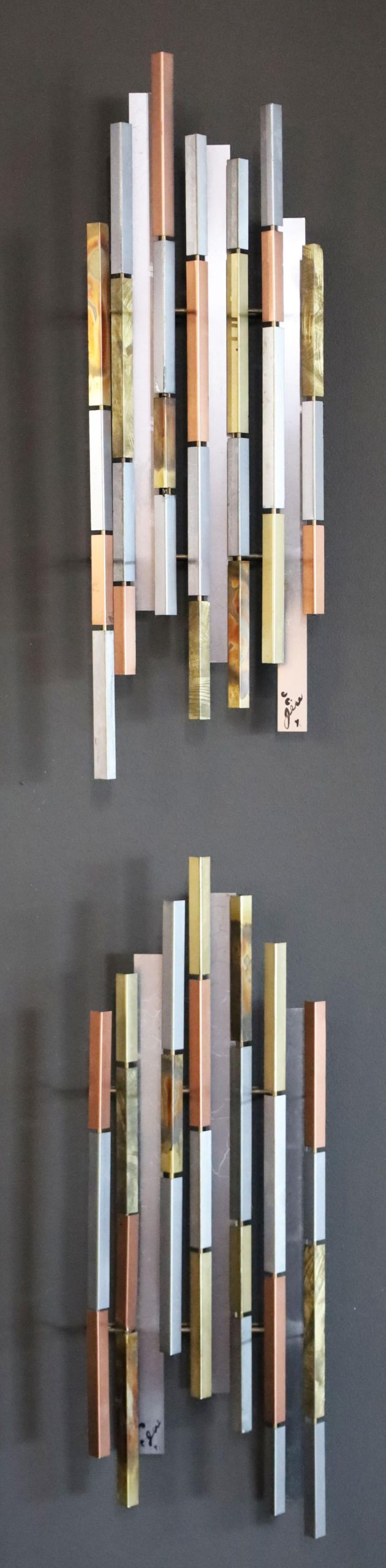 C Jere Mixed Metal Wall Sculptures, Signed At 1Stdibs | C. Jere in