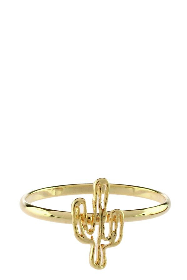 Cacti Charm Ring | Charm Rings, Rings, Gold Bracelet throughout