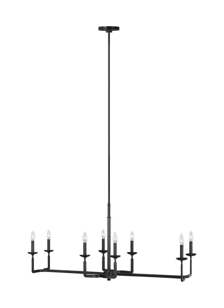 Candle Style Chandelier, Linear Chandelier, Black Chandelier ... for