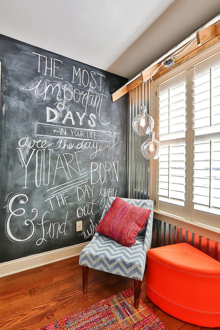 Chalkboard Wall Dining Room intended for