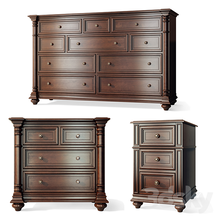Chest Of Drawers Bedside Table Leesburg Hooker - Sideboard & Chest Of ... inside