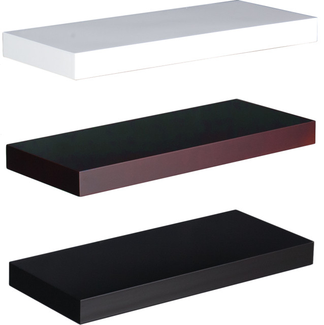 Chicago Floating Shelf - Transitional - Display And Wall Shelves - By ... in A Closer Look at the Chicago White Floating Shelf Its Practicality and Appeal