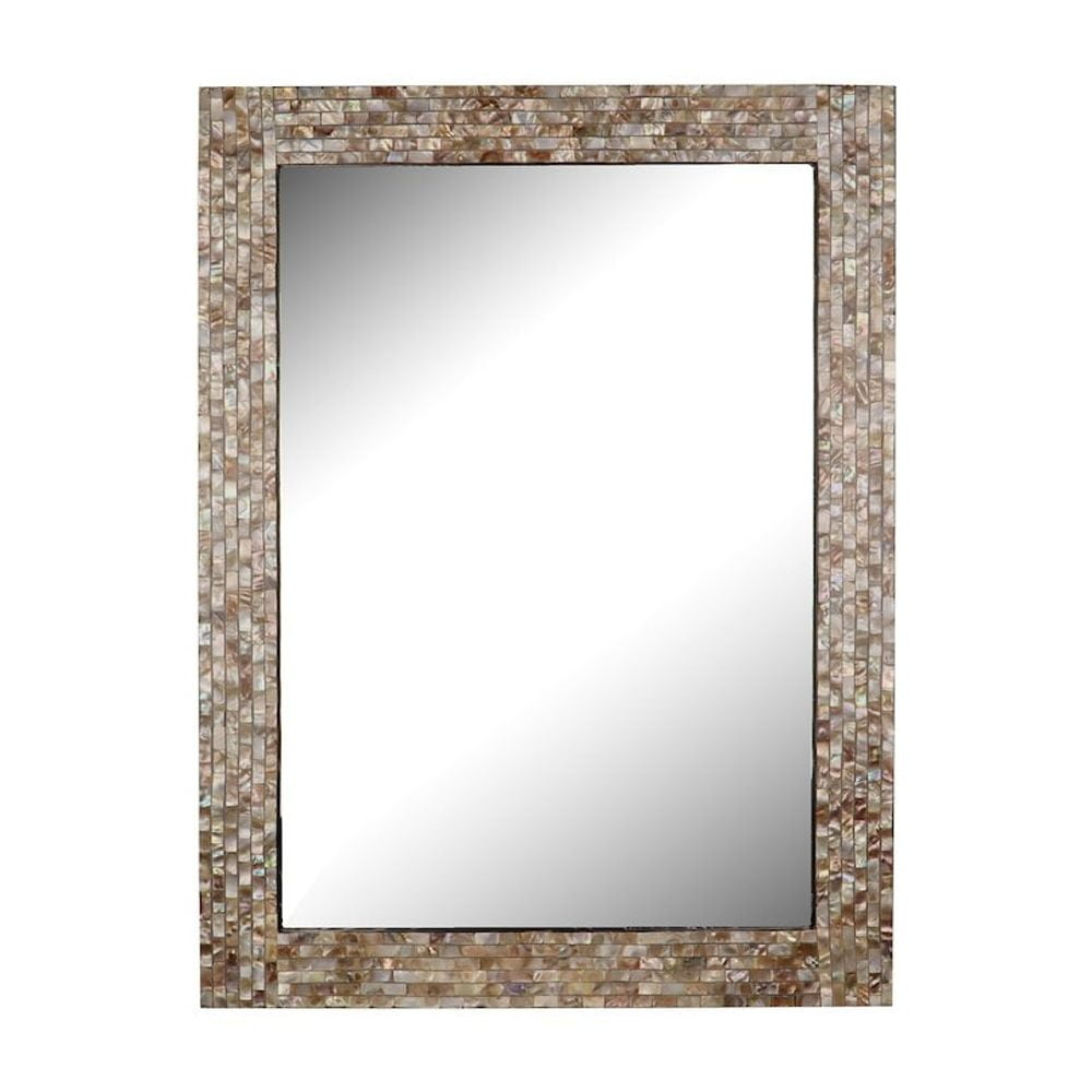 Chloe Lighting Chloe's Reflection Seashell Finish Rectangular Framed ... in Unveiling the Allure of the Chloe's Reflection Seashell Mirror