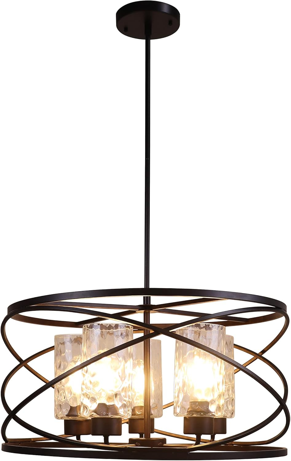 Chloe Lighting Ironclad Industrial-Style Oil Rubbed Bronze 5 Light ... pertaining to How the Chloe Lighting Ironclad Pendant Enhances Kitchen Ambiance