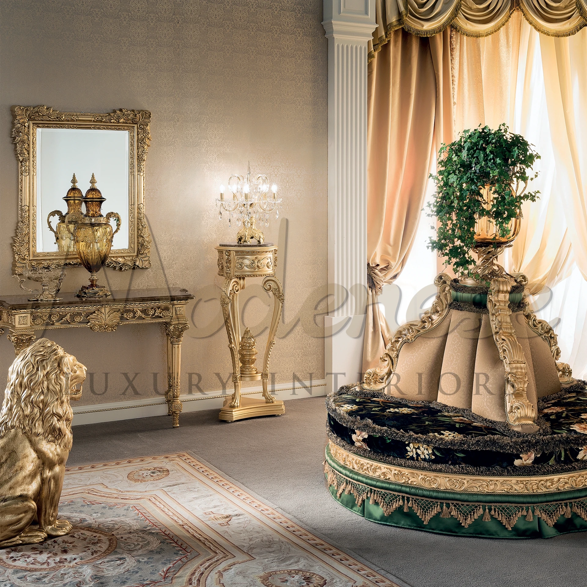 Classic Gold Leaf Rectangular Mirror: Timeless Style throughout