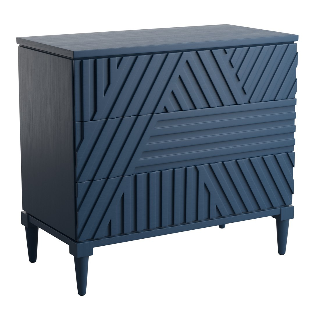 Colby Blue Drawer Chest Model - Turbosquid 1988825 throughout