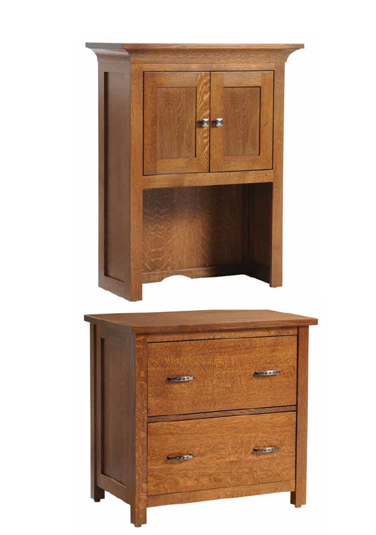 Coventry Mission Lateral File Cabinet With Hutch- Ohio Hardwood Furniture inside
