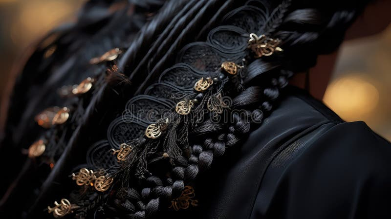Craftsmanship Black Braid Stock Illustration. Illustration Of ... for