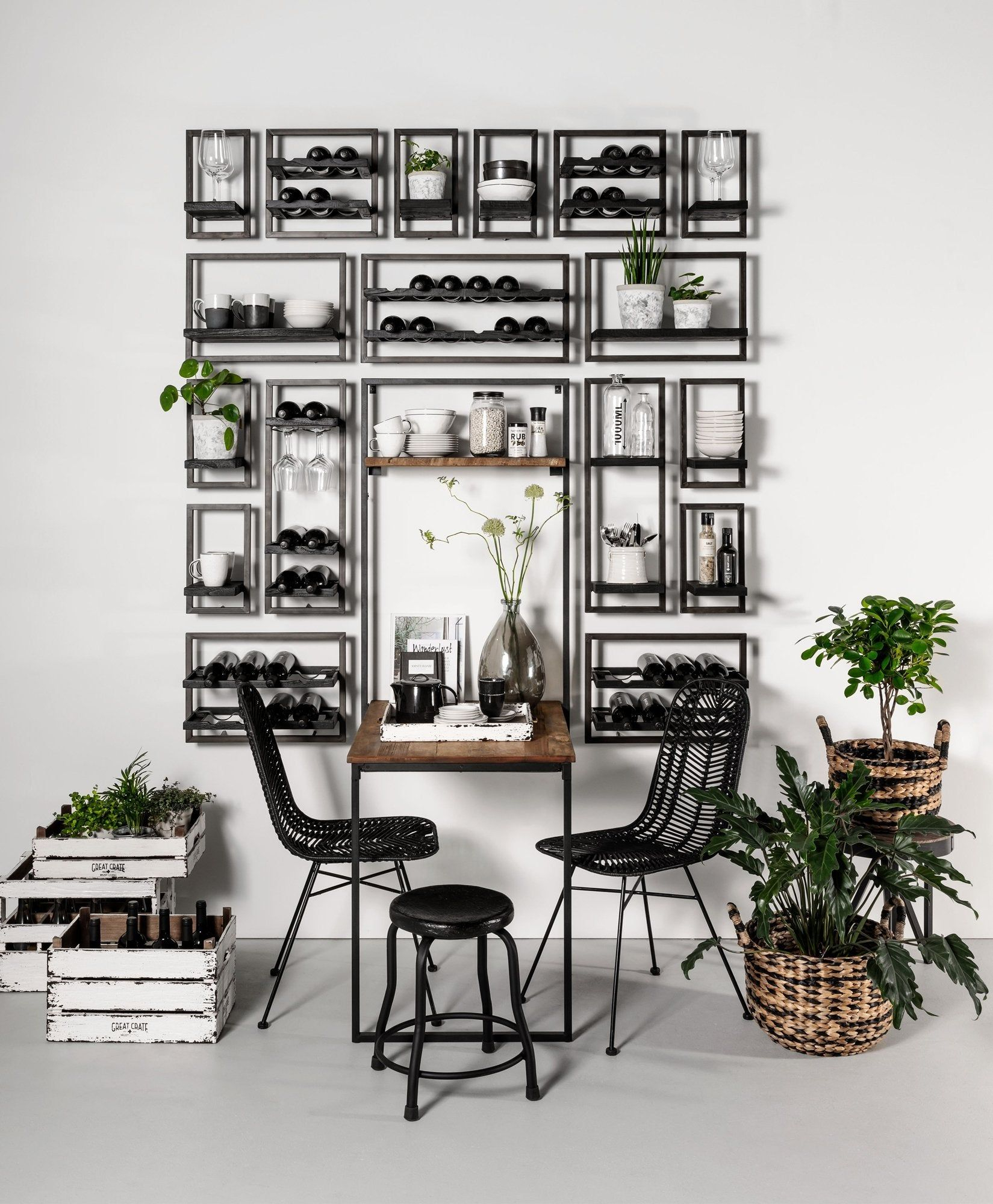 D-Bodhi Metal Frame Wall Box - Black, Type C (1/Box) | Wall Boxes ... within