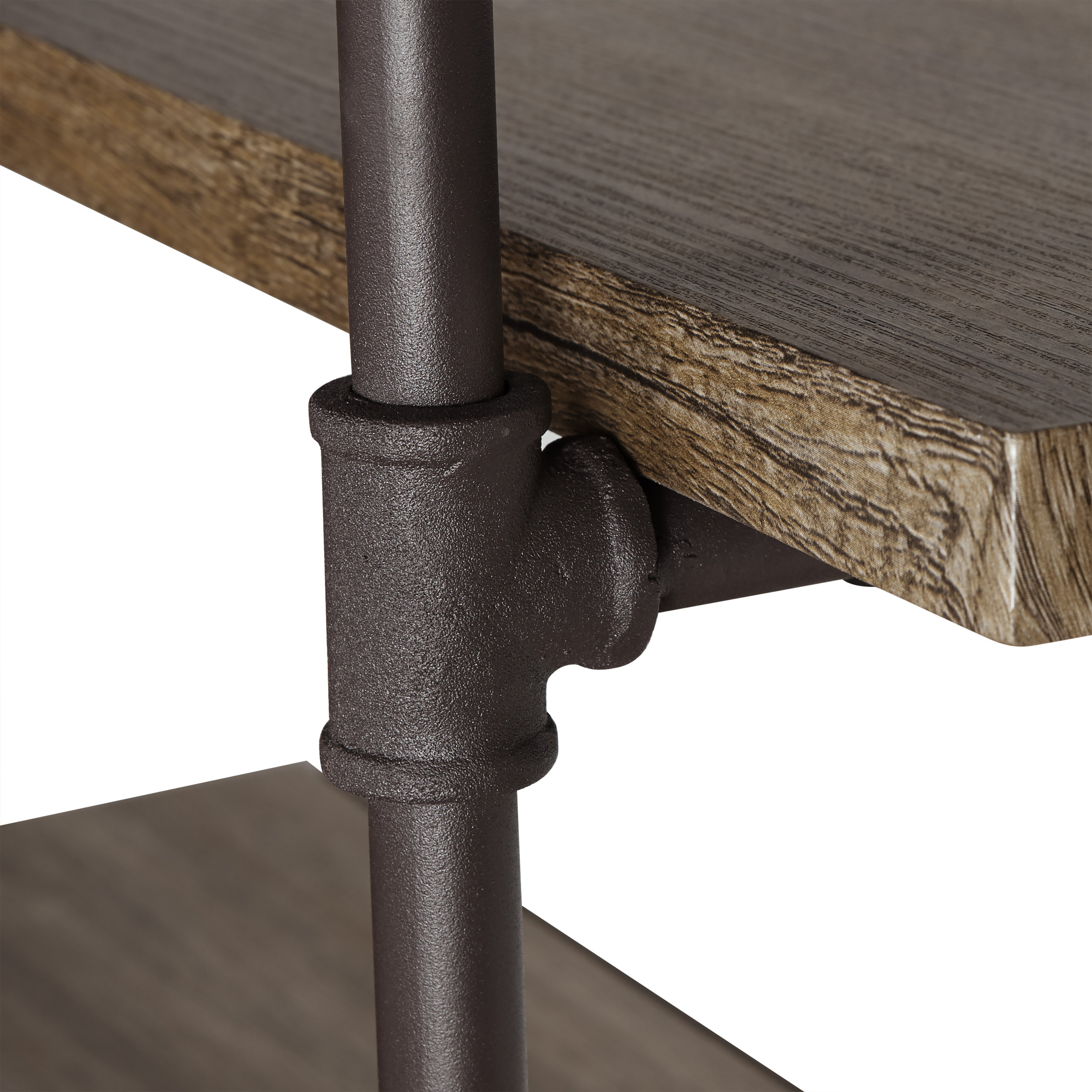 Danya B. 2 Tier Industrial Pipe Wall Shelf - Industrial - Display And ... in