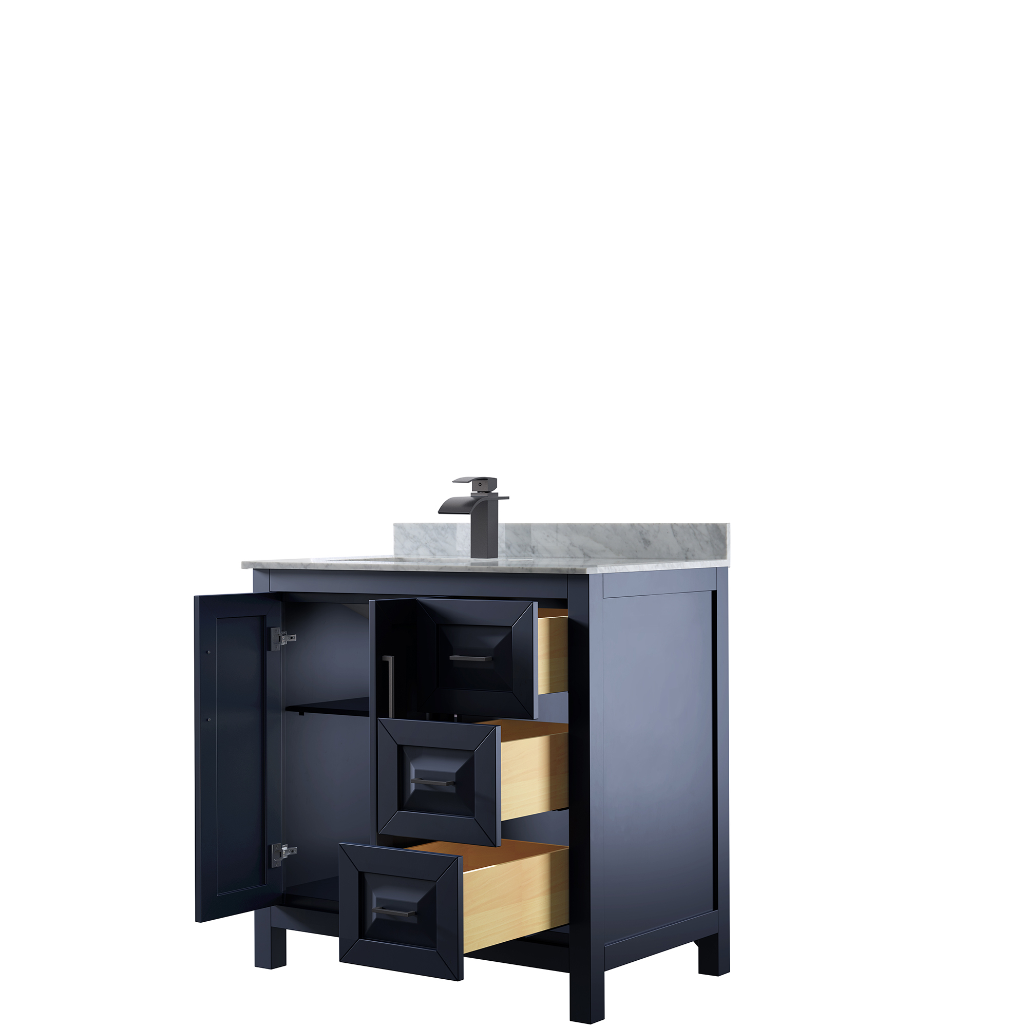 Daria 36" Vanity - Dark Blue | Free Shipping - Modern Bathroom throughout