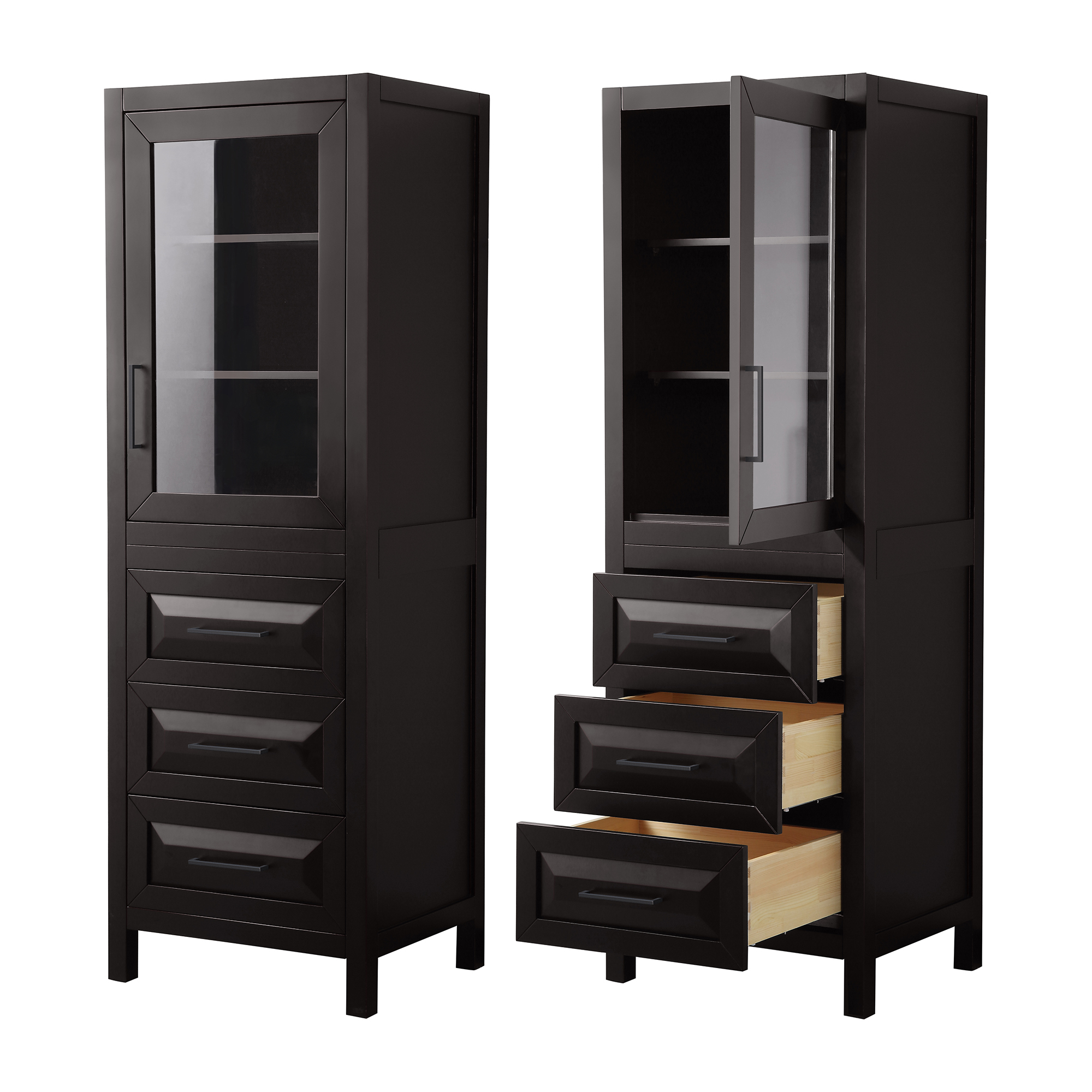 Daria Linen Tower - Dark Espresso | Beautiful Bathroom Furniture For ... regarding Unpacking the Daria Linen Tower Dark Blue Brushed Gold Charm