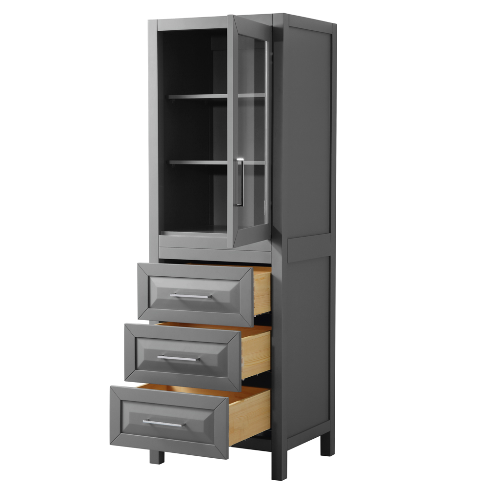 Daria Linen Tower - Dark Gray | Beautiful Bathroom Furniture For Every ... for Unpacking the Daria Linen Tower Dark Blue Brushed Gold Charm