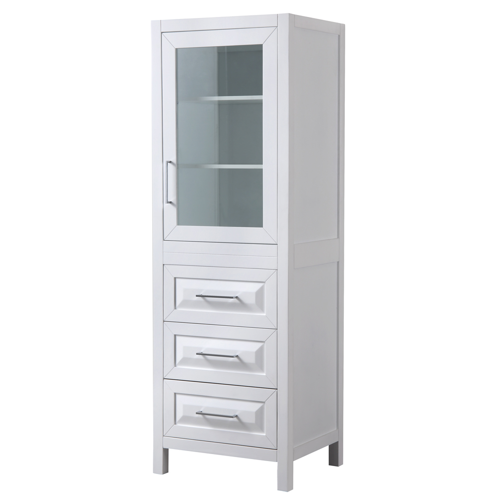 Daria Linen Tower - White | Beautiful Bathroom Furniture For Every Home ... with