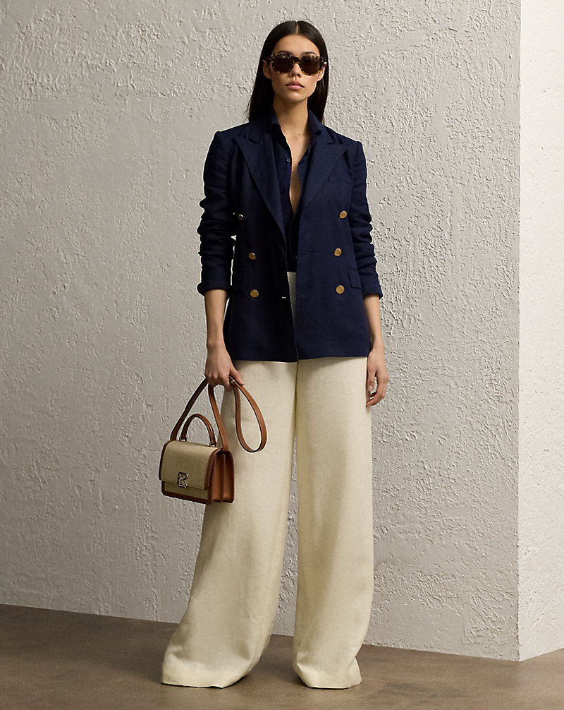 Daria Linen Wide-Leg Pant | Ralph Lauren® Australia with regard to