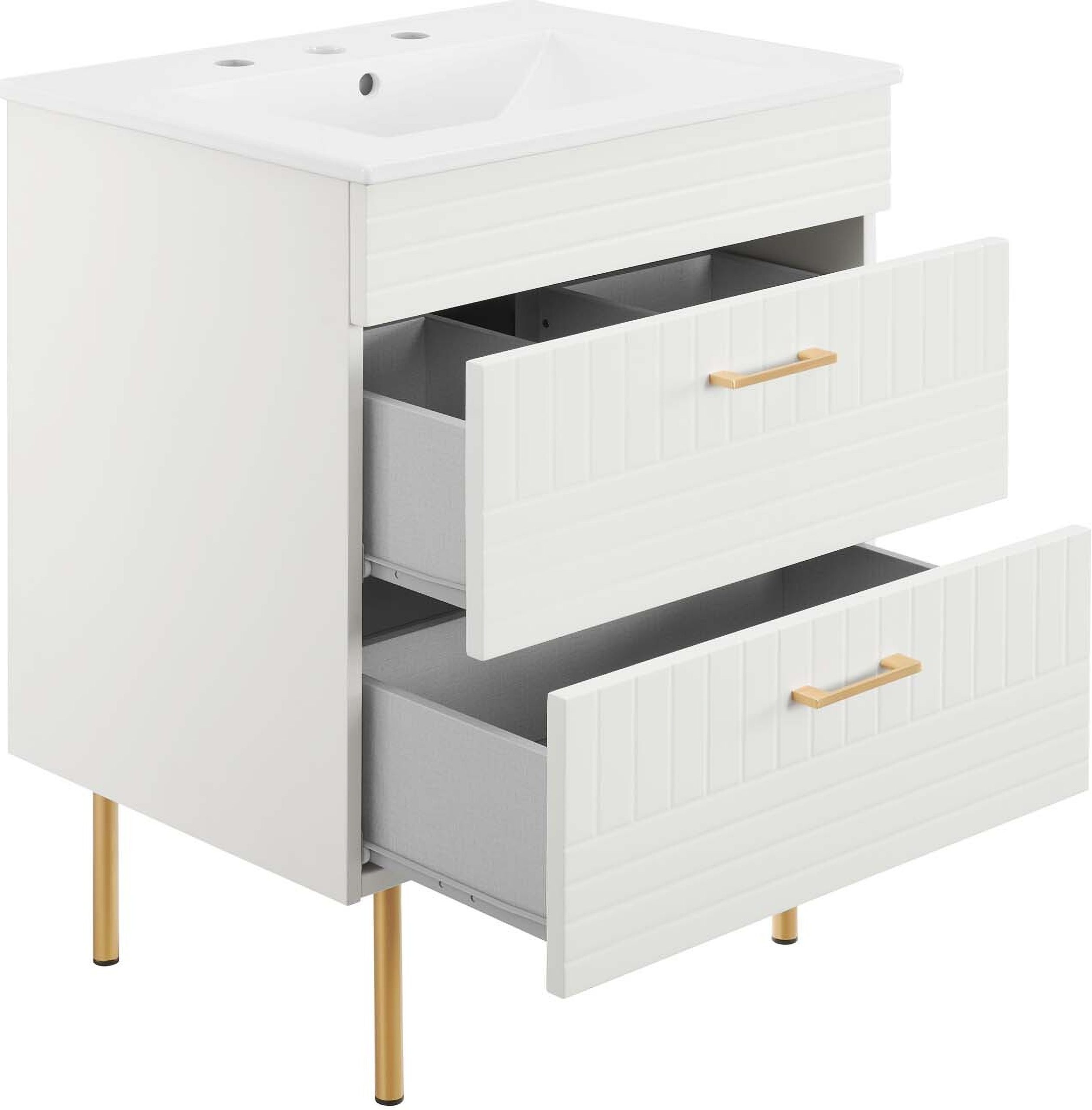 Daybreak 24 Inch Bathroom Vanity In White Eei-5817-Whi-Whi By Modway ... for