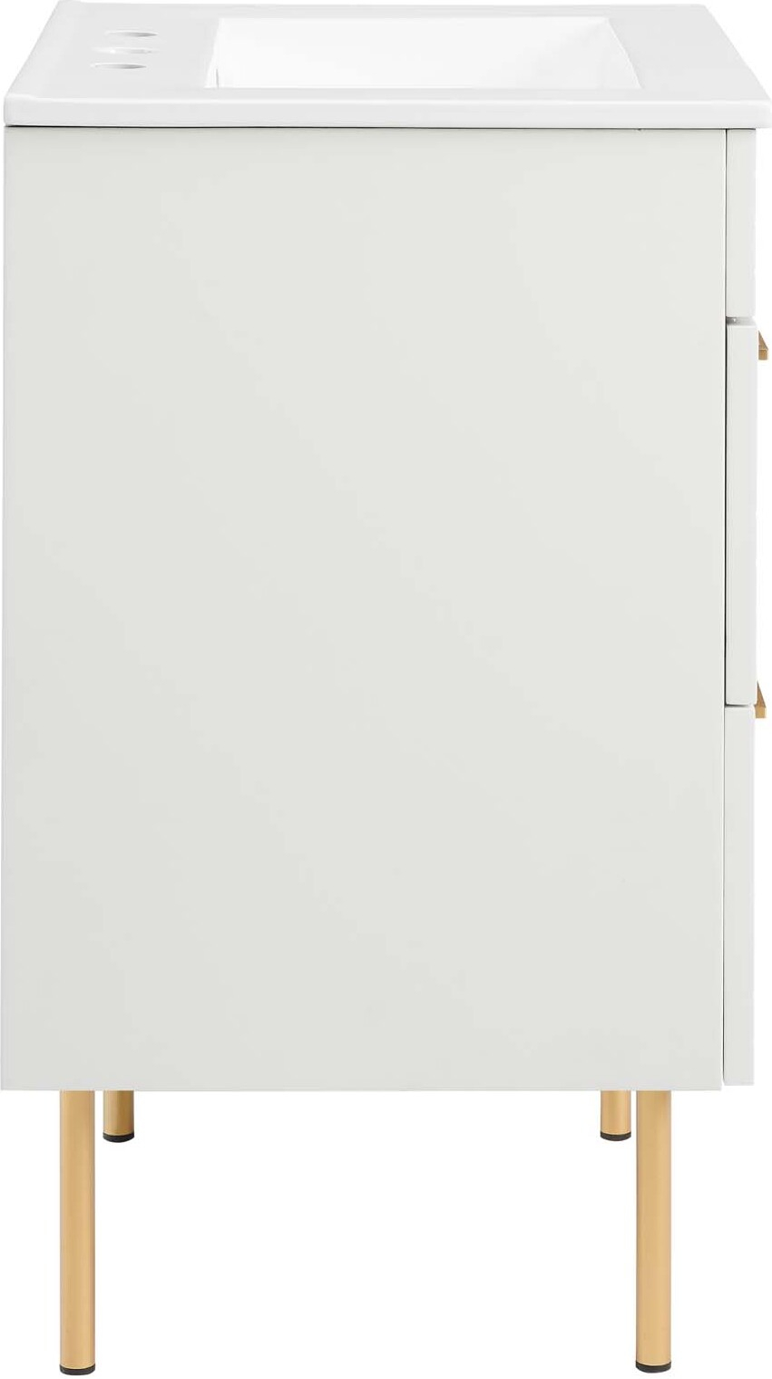 Daybreak 24 Inch Bathroom Vanity In White Eei-5817-Whi-Whi By Modway ... with regard to