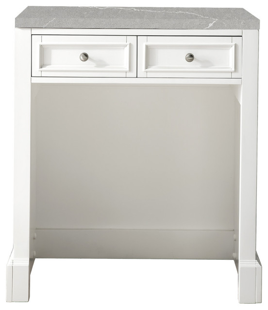 De Soto 30" Countertop Unit Makeup Counter, Bright White, 3Cm Serena ... throughout Integrating the De Soto 30" Bright White Hutch into Your Decor
