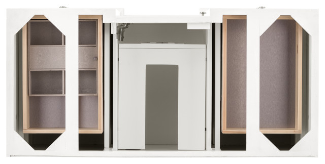 De Soto 48" Vanity, Bright White - Transitional - Bathroom Vanities And ... with regard to