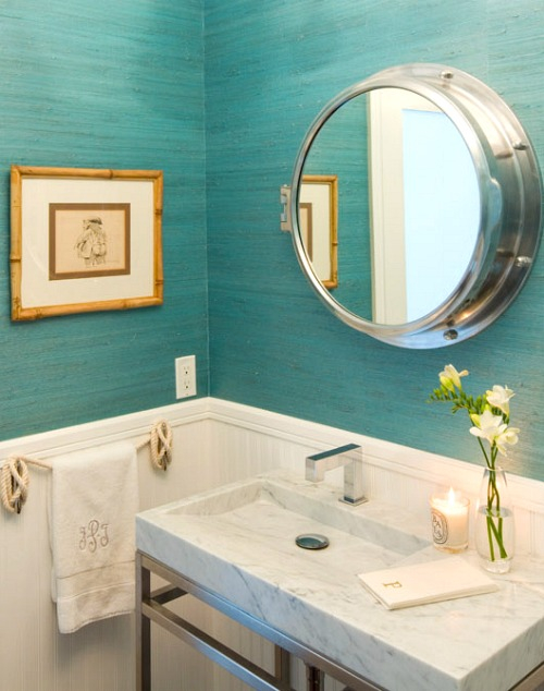 Decorative Bathroom Mirrors Coastal &Amp; Nautical Style | Shop The Look pertaining to