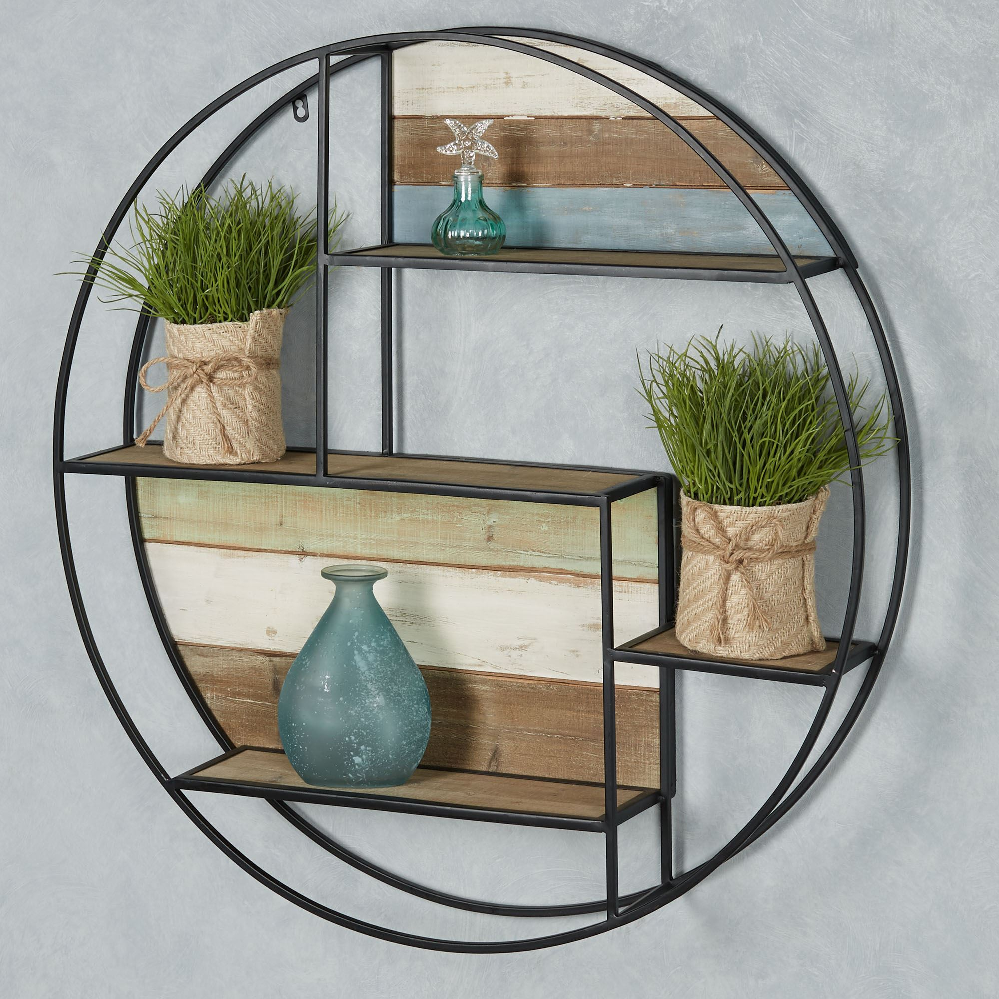 Delray Circle Wall Display Shelf intended for